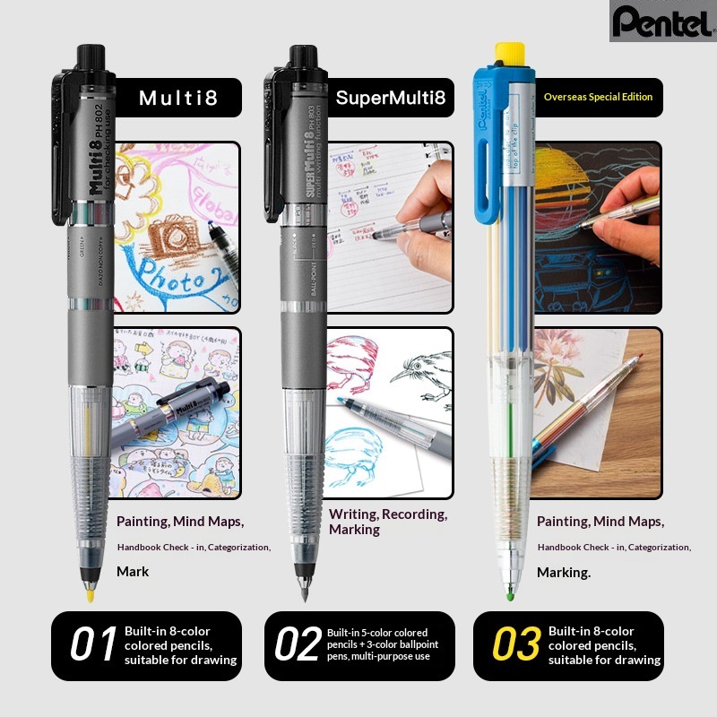 Pentel Pen Energel - Original Japan Pentel Art Multi 8